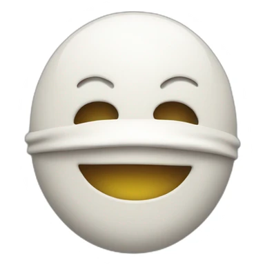 smiling face with a mask in his hands sticker