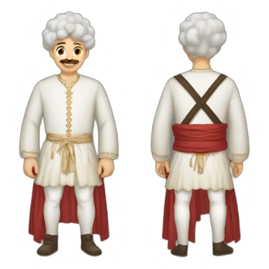 Georgian man with khinkali sticker