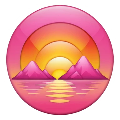 Sunrise pink yellow orange light red  sticker