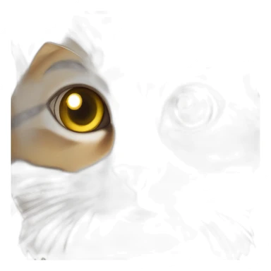 tabby cat with missing one eye sticker