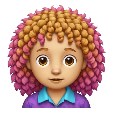 curly animal with shirt sticker