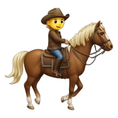 Bébé sur cheval sticker