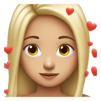 cute girl with hearts  sticker