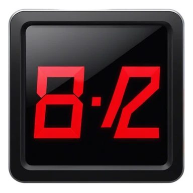 The number 7:42 on a digital clock sticker