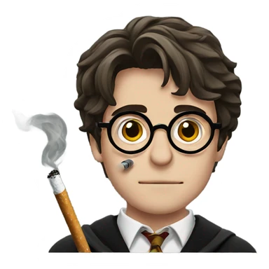 Harry Potter with a cigarette sticker