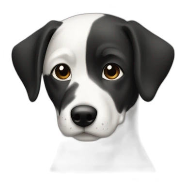 Chien de race shitsu noir et blanc sticker