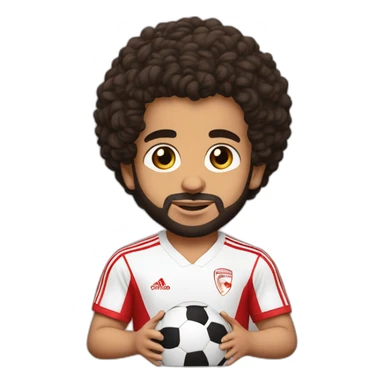 football player mohammed salah as a baby sticker