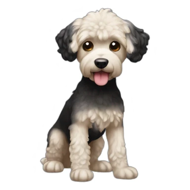 Caniche toy negro sticker