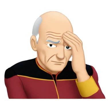 Captain Picard facepalm sticker