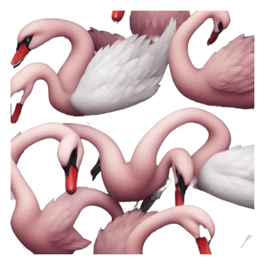 Dark velvet red aesthetic swan sticker