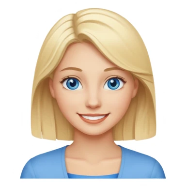 blonde woman blue eyes sticker