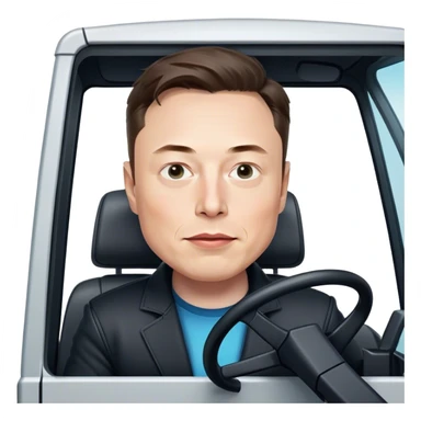 Elon musk in a cybertruck sticker