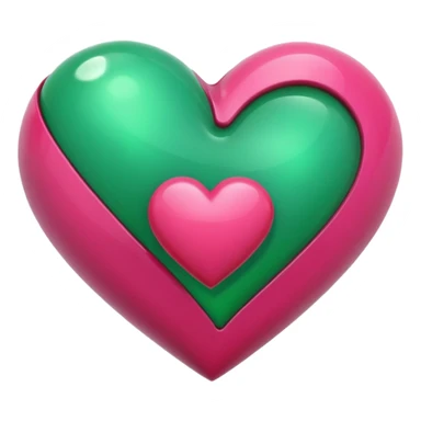 hopoee and green heart sticker