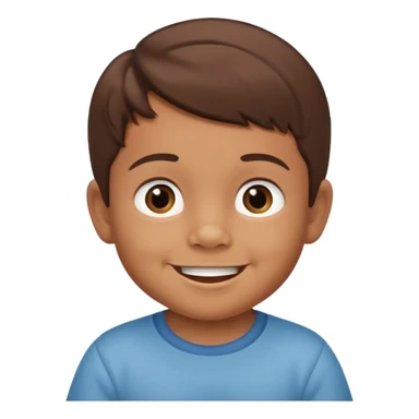 A 3 year old mexican baby boy with brown hair sticker