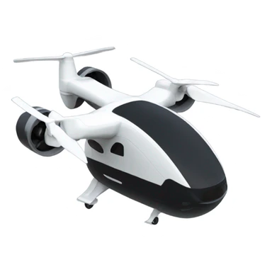 Evtol aircraft in all back  sticker