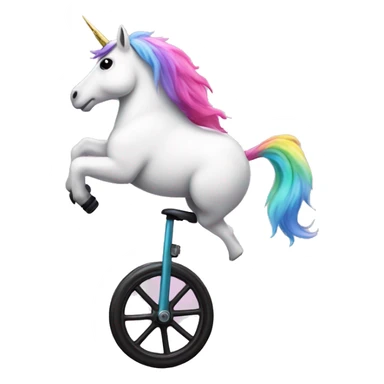 A unicorn on a unicycle sticker