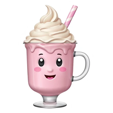 Pastel Pink Frozen Cream Hot Chocolate  sticker