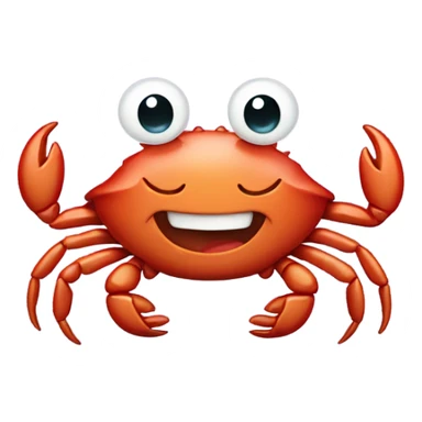 Crab Laughing with tears  sticker