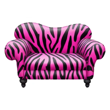 Hot pink zebra high heel shoe couch  sticker