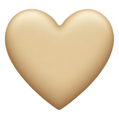 heart color beige sticker