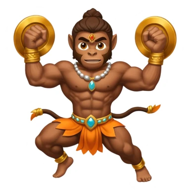 Flying hanuman without feather sticker