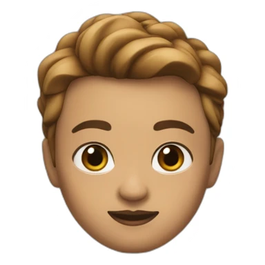 Memoji brun yeux bleus jeune sticker