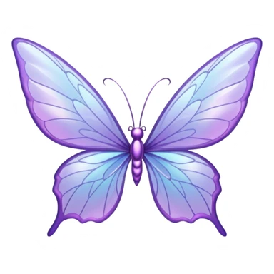 Lilac fairy wings without butterfly sticker