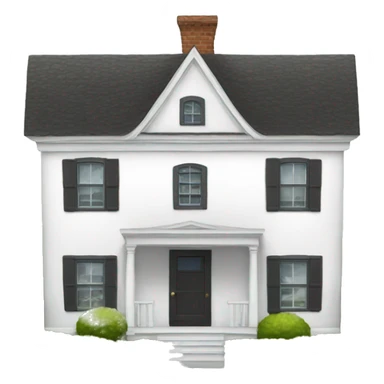 The white little house  sticker
