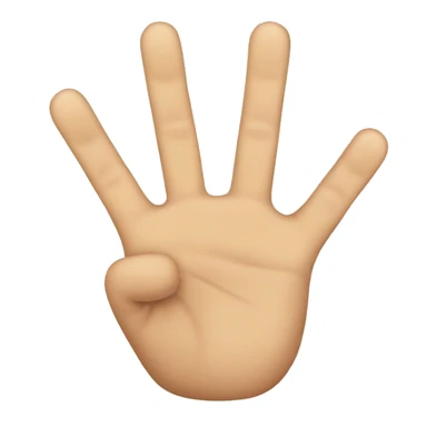 4 fingers up sticker