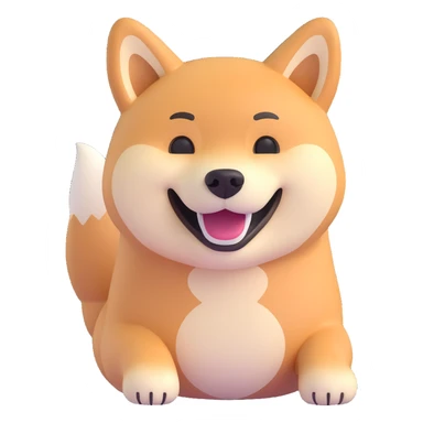 shiba inu, laughing sticker