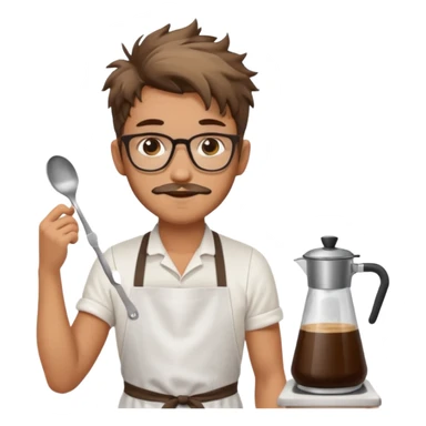 hipster barista sticker