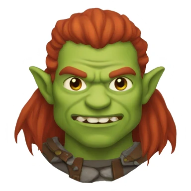 orc with redhair sticker