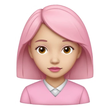 pink papercraft girl  sticker