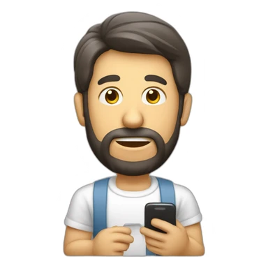 Homme cagoulés qui écrit dans son téléphone sticker