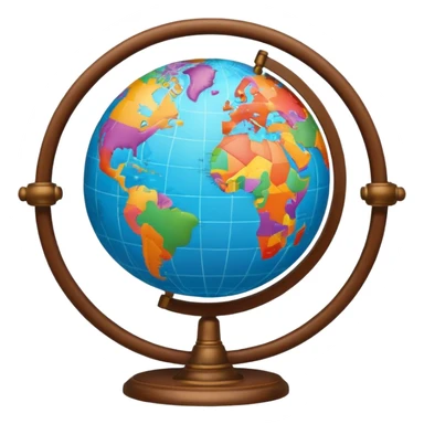 open atlas with a globe above sticker