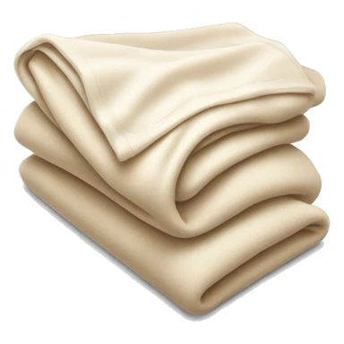 Beige and white folded blanket sticker