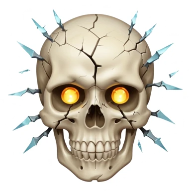 Skull mind blown sticker