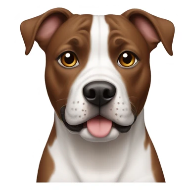 Brown and white staffie dog sticker