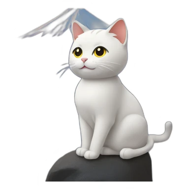cat-on-mtFuji sticker