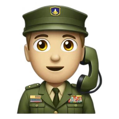 military talking phone sticker