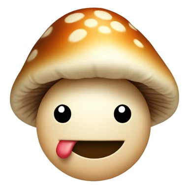 smiley with mushroom hat sticker