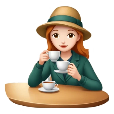 tea party in a coffee shop  sticker