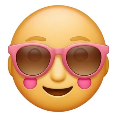 Blushing emoji with sunglasses sticker