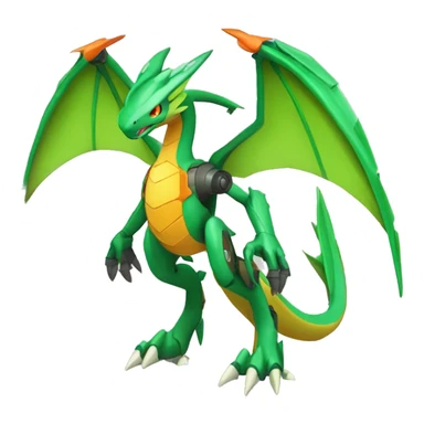 Mechanical Flygon-dragon-Charizard-raptor-Medabot-Mecha full body sticker