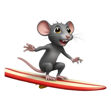 rat surfing sticker
