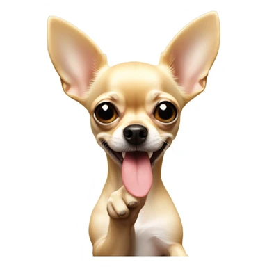 Blonde chihuahua with middle finger up sticker