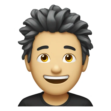 a person with emo hair laughing  sticker