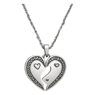 Best friend heart necklaces  sticker