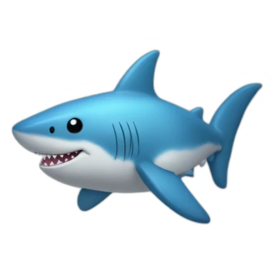 BLÅHAJ fluffy plush soft shark sticker