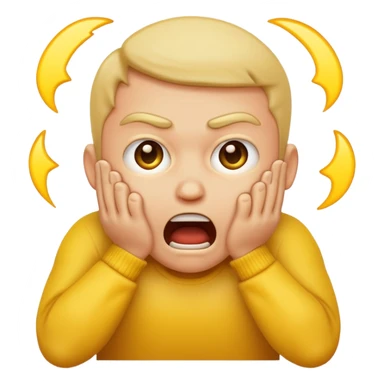 yellow emoji choking himself out in anger scary sticker